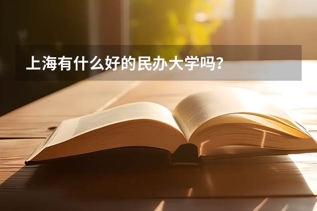 上海有什么好的民办大学吗？
