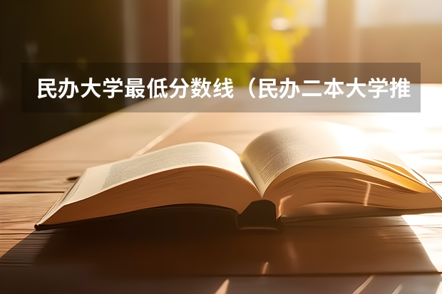 民办大学最低分数线（民办二本大学推荐）