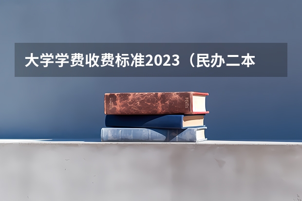 大学学费收费标准2023（民办二本学费）