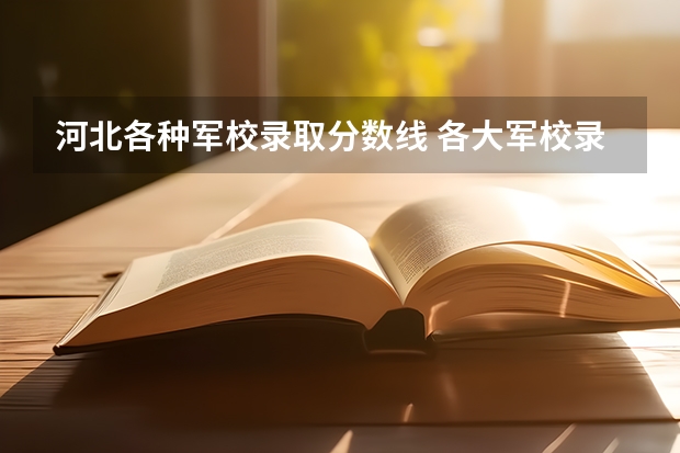 河北各种军校录取分数线 各大军校录取分数线