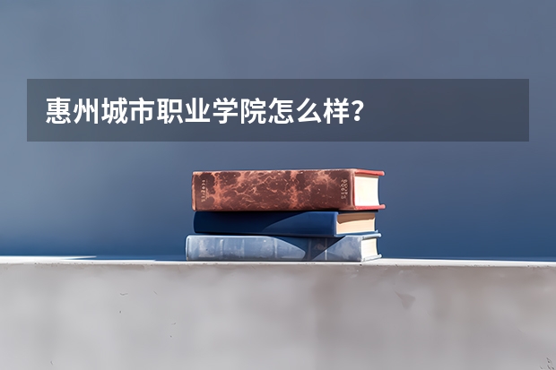 惠州城市职业学院怎么样？