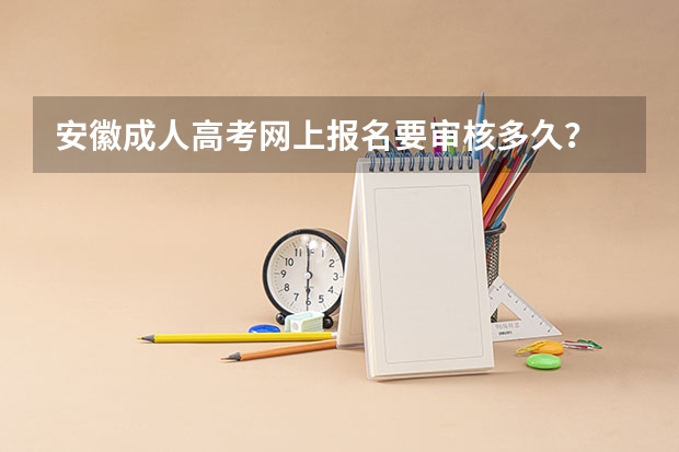 安徽成人高考网上报名要审核多久？