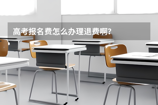 高考报名费怎么办理退费啊？