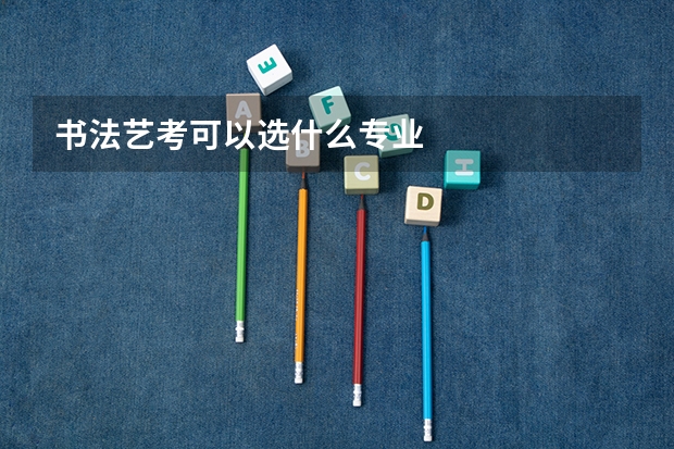 书法艺考可以选什么专业