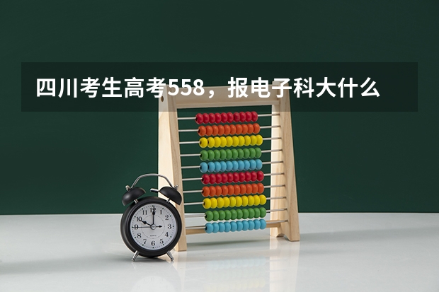 四川考生高考558，报电子科大什么专业呀