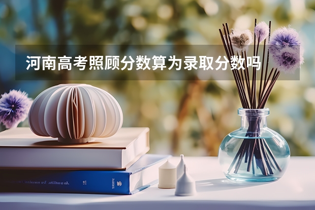 河南高考照顾分数算为录取分数吗