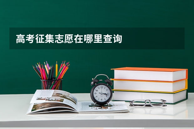 高考征集志愿在哪里查询