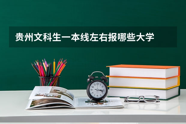 贵州文科生一本线左右报哪些大学
