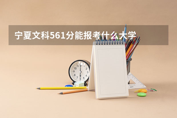 宁夏文科561分能报考什么大学