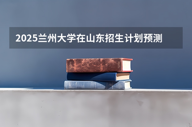2025兰州大学在山东招生计划预测